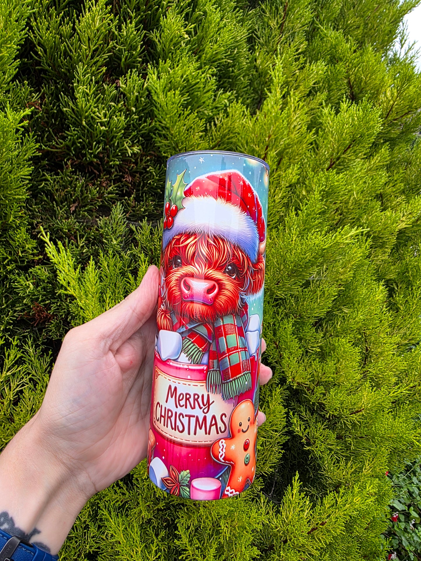 Christmas Highland Coo Tumbler