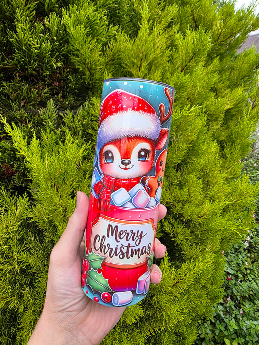 Cute Reindeer Tumbler